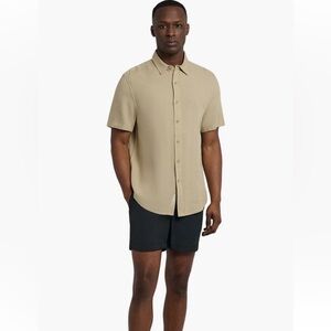 Onia standard short sleeve linen shirt - sand